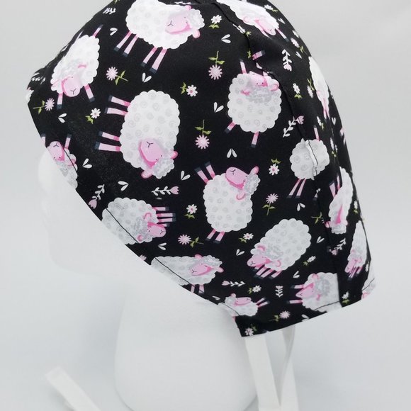 White Sheep Farm Animal Surgical Scrub Cap - Picture 3 of 5